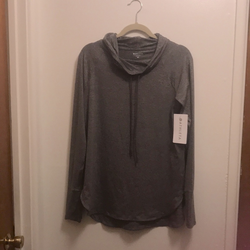 Athleta Gray Uptempo Hoodie Lightweight Fabric
